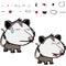Funny little opossum character cartoon collection