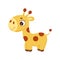 Funny little standing giraffe. Cute cartoon character for print, greeting cards, baby shower, invitation, wallpapers, home decor.