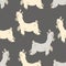 Funny llamas. Seamless background. Decorative wallpaper for the nursery in the Scandinavian style. Vector. Suitable for children\\\'