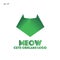 Funny logo cat Geometric abstraction