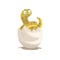 Funny long snake baby in broken egg shell