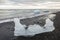 Funny looking iceberg on diamond beach, Iceland