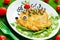 Funny lunch idea for children chicken chop as hedgehog