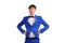 Funny man in blue suite