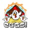 Funny Mascot Eggs. Vector illustration.