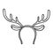 Funny mask with Christmas reindeer horns