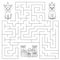 Funny maze for children. Dogs are looking for gifts.