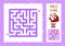 Funny maze. Game for kids. Puzzle for children. Happy character. Labyrinth conundrum. Color vector illustration. Find the right