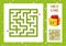 Funny maze. Game for kids. Puzzle for children. Happy character. Labyrinth conundrum. Color vector illustration. Find the right