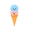 Funny melting ice cream characters vector illustration