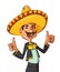 Funny mexican showing thumbs up