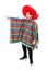 Funny mexican wearing poncho