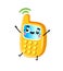 Funny mobile phone cartoon character