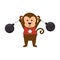 funny monkey circus icon