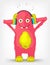 Funny Monster. Listening to Music.