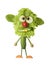 Funny monster made with fresh green vegetables