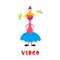 Funny monsters horoscope - Virgo - Vector