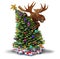 Funny Moose Christmas Tree