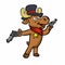 Funny moose sheriff