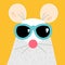 Funny mouse cartoon character vector illustration