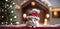 funny mouse santa hat beautiful fluffy december character winter