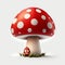 Funny Mushroom Cartoon. Generative AI