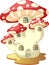 Funny Mushroom House Cartoon