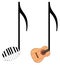 Funny music notes