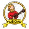 Funny musician or guitarist Profession ABC series