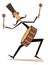 Funny mustache drummer isolated illustration