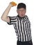 Funny NFL Football Referee or Umpire, Penalty Flag, Isolated