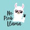 Funny No Prob Llama Vector Illustration