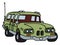 Funny old green station wagon