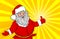 Funny old Santa pop art style show place text