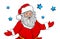 Funny old Santa pop art style show place text