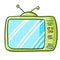 Funny and oldest televisoin with green tube- vector.