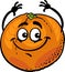 Funny orange fruit cartoon illustration