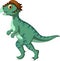 Funny Pachycephalosaurus cartoon run