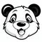 Funny Panda Bear Head Clipart In The Style Of Flickr And Lisa Frank