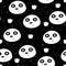 Funny panda head pattern