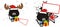 Funny panther baby xmas cartoon set