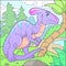 Funny parasaurolophus, cute image