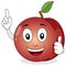 Funny Peach Cartoon Character Smiling
