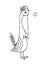 Funny pelican character isolated on white for your design. Colouring page