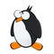 Funny penguin illustration