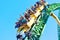 Funny people, descending to 60 miles per hour in incredible Cheetah Hunt Rollercoaster at Bush