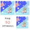 Funny pig with koala illustration. Find 10 differences.