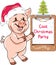 Funny piggy invites to the Christmas party