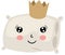 Funny pillow with golden crown