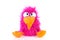 Funny pink bird puppet